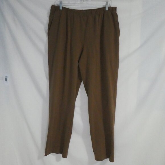 LINKS | large | Brown Joggers With Front and Back Pockets | Stretchy Waistband - Picture 1 of 15